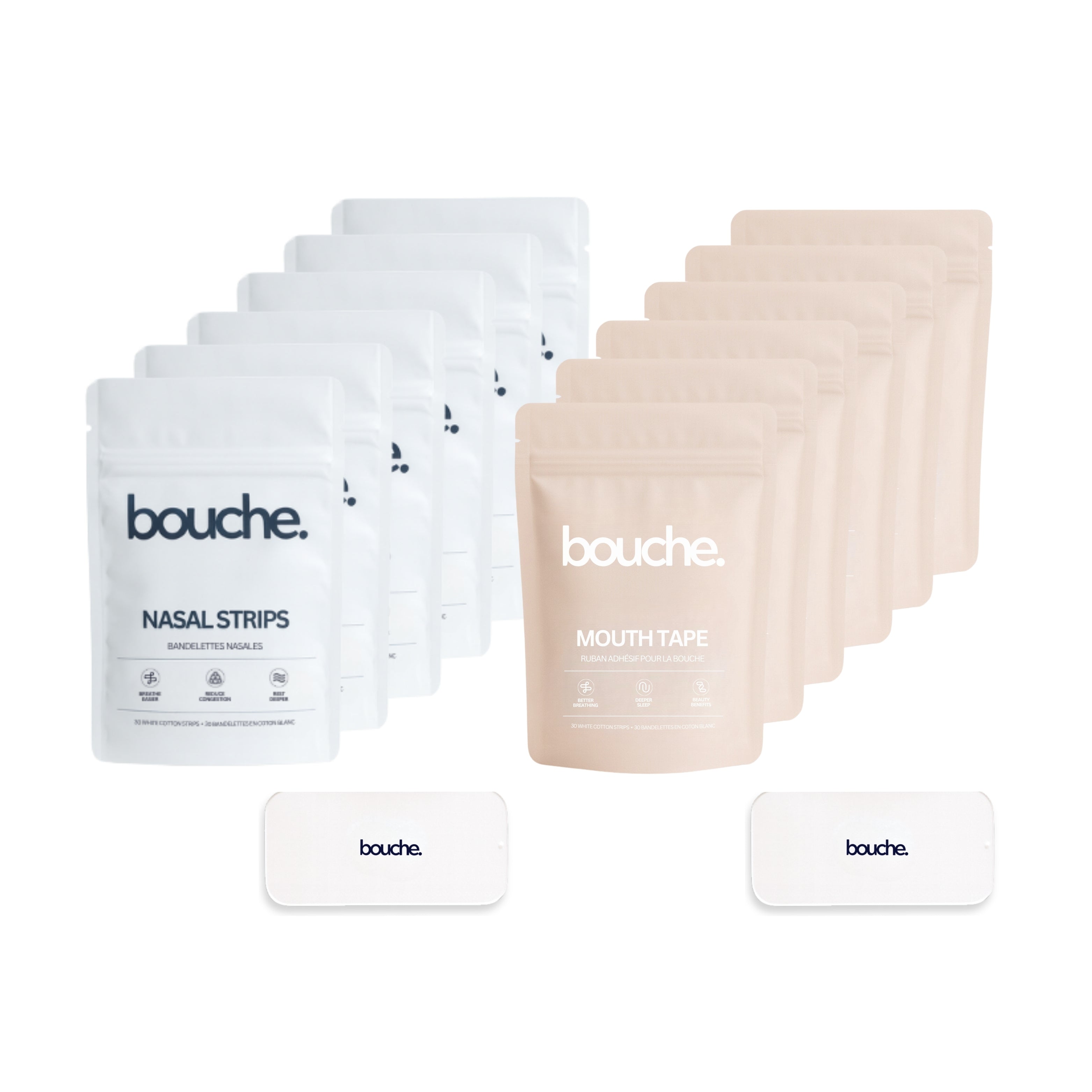 180 Bandages buccaux + Bandes nasales