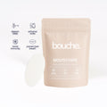 Bouche mouth tape packaging with product features on a white background