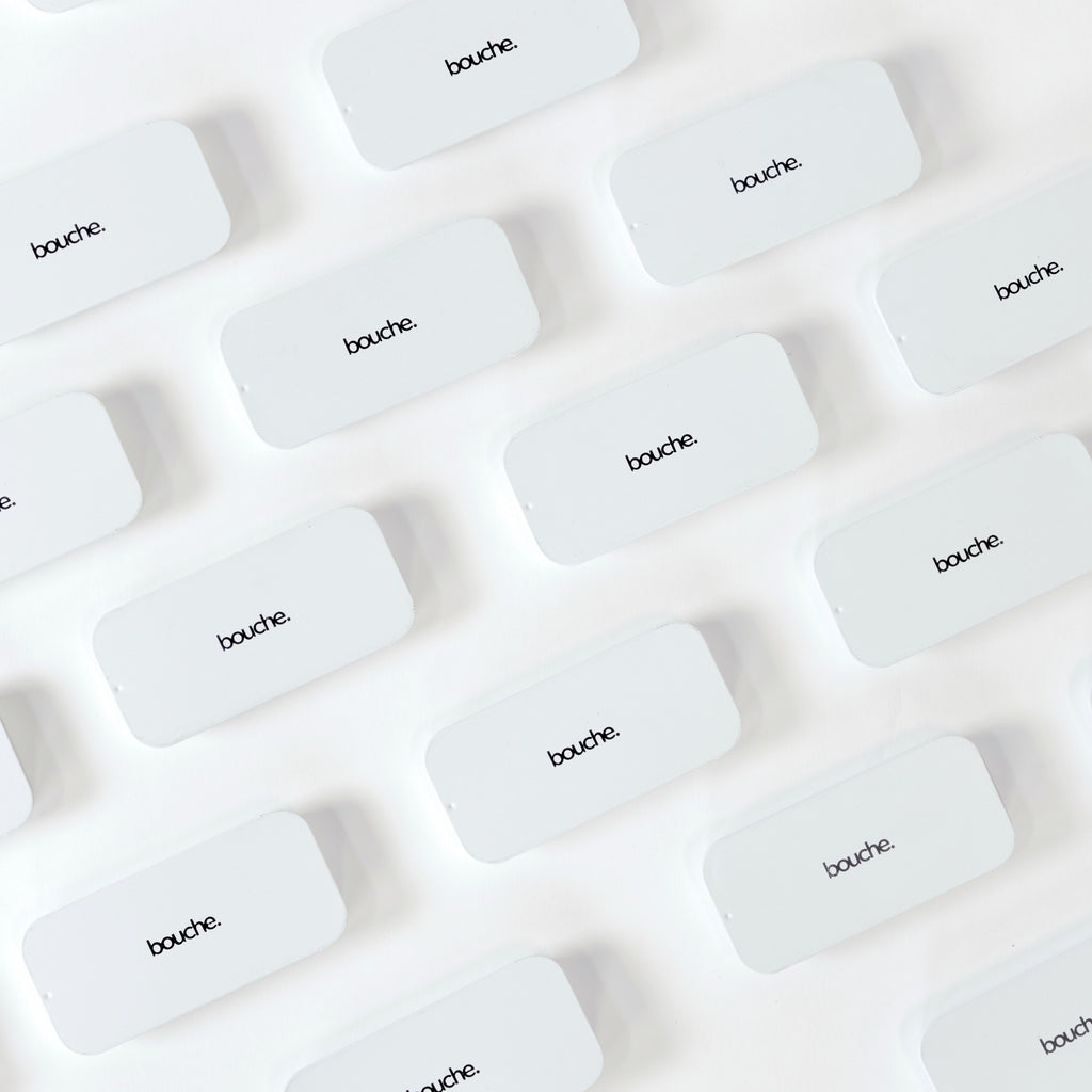 White product photo of Bouche carrying cases.
