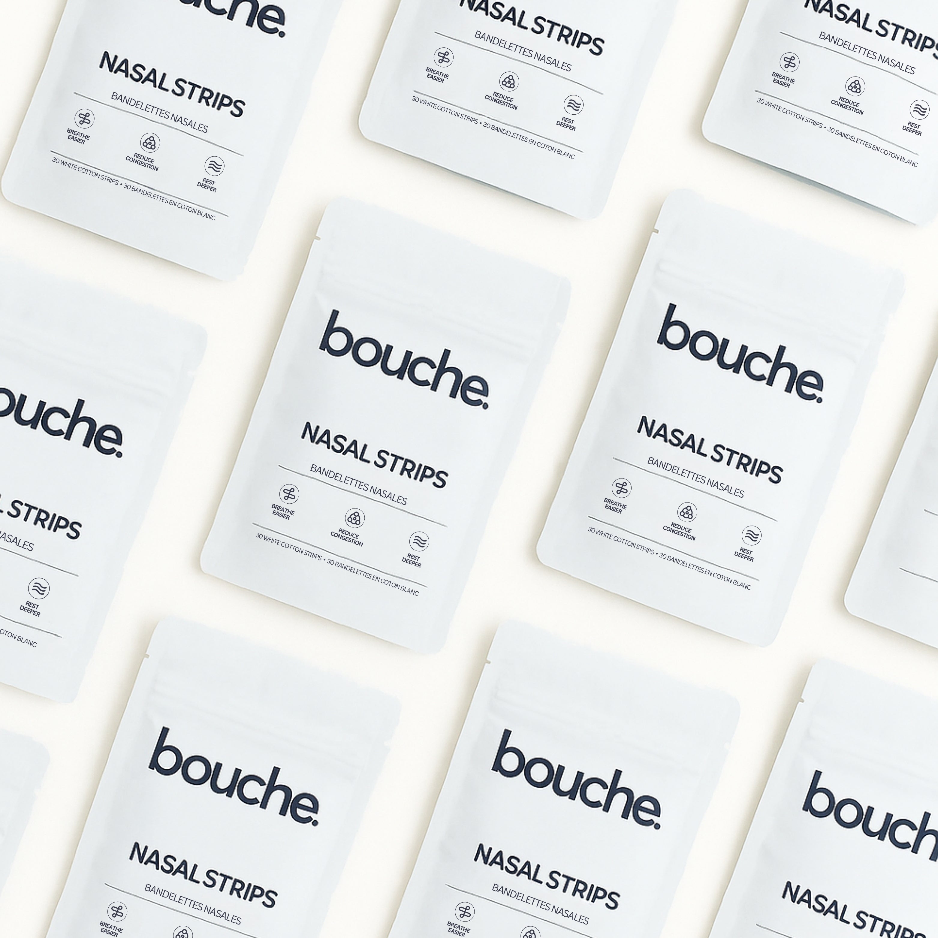 12 packs of nasal strips, for improved breathing, reduced congestion and deeper sleep.
